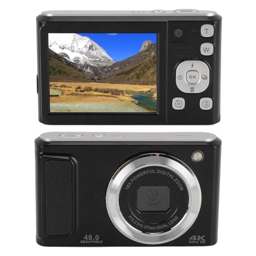 Cámara digital compacta portátil 16x zoom 4K UHD negro miniatura 2
