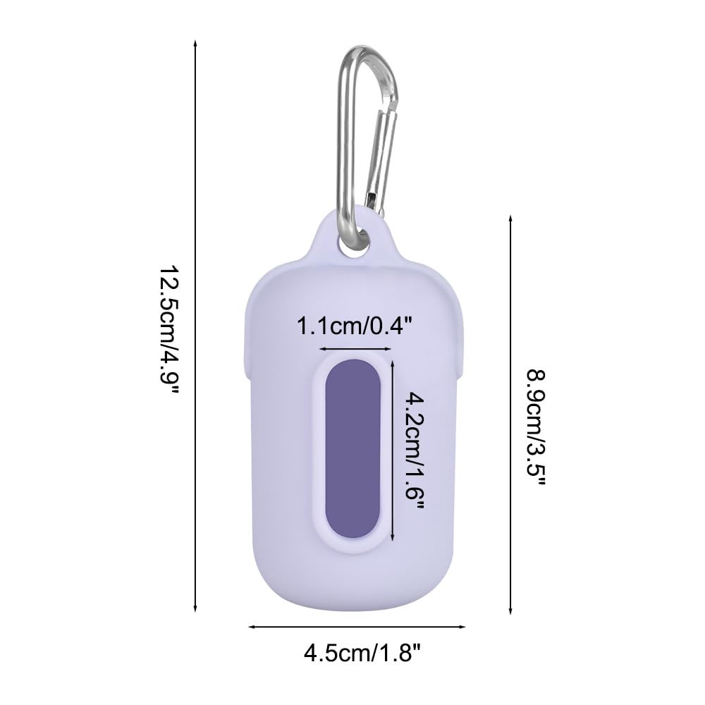 Dog Poop Bag Holder,2 PCS Silicone Pet Waste Bag Dispenser with Metal Hook Fits Any Leash for Pet Dog(not included dog poop bags) - Image 4