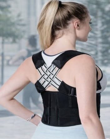 Oliver Posture Corrector | Adjustable Back & Shoulder Support Brace | Spine Alignment & Posture Support for Men & Women (Black, Universal)-image-44
