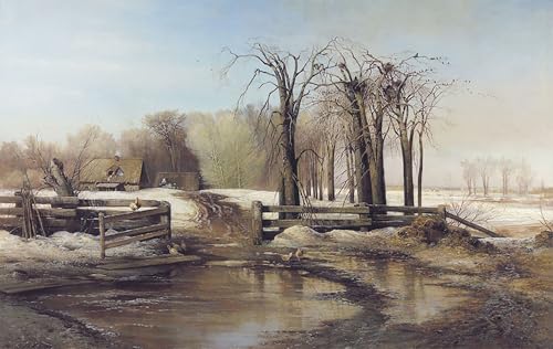 Tableaux sur toile Jour du printemps Savrassov 60x90cm pour décoration de chambre