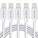 iPhone Charger Cable,Sharllen 5 Pack 6FT/1.8M MFi Certified Fast USB Charging & Sync Lightning Cable Long iPhone Charging Cable Cord Compatible iPhone XS/Max/XR/X/8/8 Plus/7/7 P/6/6 P/6S iPad White