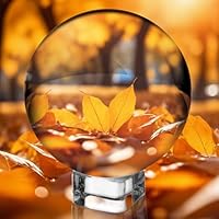 Glaskugel: 100mm K9 Kristallkugel Klare Kugel Glaskugel Fotografie Klare Kristallkugel mit Runder Holzsockel für Fotografie Zubehör Lensball Wahrsagerkugel Geschenk für Hobbyfotografen