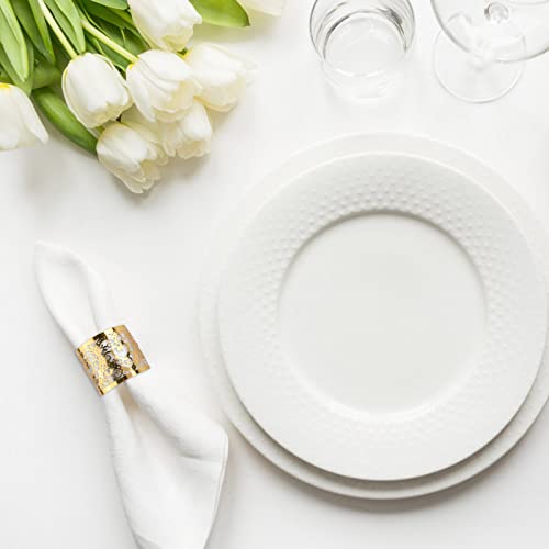 Urroma Reflective Gold Heart-Shaped Paper Napkin Holder Rings, 50 Pcs Golden Hollow Paper Napkin Rings For Dinner Party Celebration Table Decor #TOP6