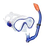 【Trockener Schnorchel】: Der hochwertige Schnorchel mit einem Dry-Top-Ventil, das den Atemschlauch beim Eintauchen abdichtet. Selbst bei Wellen verhindert trockenes Schnorcheln das Eindringen von Wasser während des Tauchens und sorgt für eine leichte Atmung.
