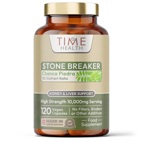 High Strength Stone Breaker - Chanca Piedra - 10 000mg - 120 Capsules - Kidney & Liver Support - Dissolve Flush & Cleanse - UK Made Supplement - GMP - Additive Free - Vegan (120 Count (Pack of 1))