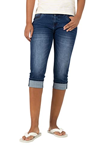 Timezone Damen Slim TaliTZ 3/4 Shorts, Lush Blue wash, 30