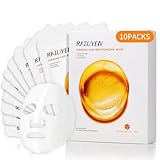 RAZUYEN Face Mask 10 Packs, with Hyaluronic Acid & Peptides to Support Skin's Collagen, Anti-wrinkle, Anti-aging, Facial Skincare for All Skin Types, Moisturizing and Firming Sheet mask