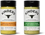 Savory Comfort Duo – Beurre d'oignon caramélisé & Assaisonnements à base d'ail de beurre – Ensemble d'épices gastronomiques – 2-Pack (176g/6.2 oz + 141g/5 oz) – compatible avec les Kinder.