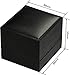 The Jewellery Pak Ring Box for Wedding Proposal Engagement for Men Women Luxury Soft Touch Black PU Leather Ring Jewelry Gift Holder Box