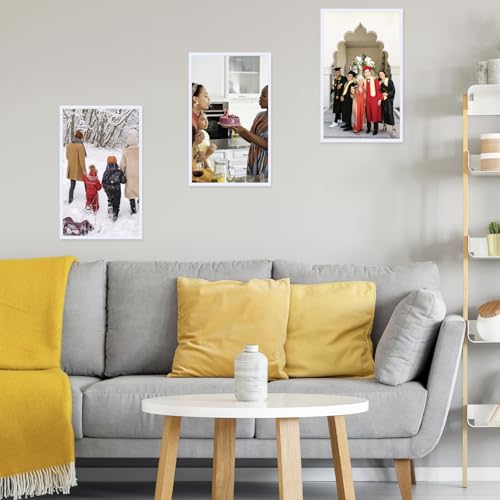 Image of JCJMY 14x24 Picture Frame White for Poster Photo Picture, Horizontal and Vertical Formats for Wall Hanging, 14 x 24 Wall Gallery Poster Photo Frame for 14 by 24 Photos Posters, White
