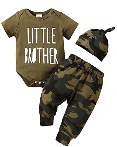 Image of Newborn Baby Boy Clothes Outfits Infant Romper Camouflage Pants Clothing Set