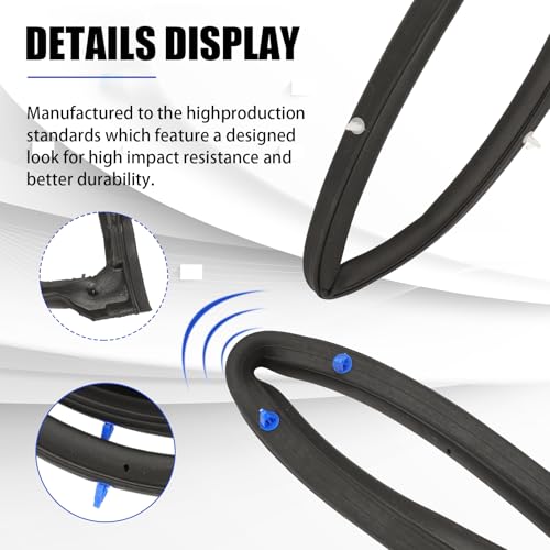Anlseiod Front Door Weatherstrip Moulding Seal Rubber for Civic Sedan 2012 2013 2014 2015 Left and Right Side Door Weatherstrip Front Left Opening Seal Stripping Replaces#‎72350-TR3-A01 - Thumbnail 5