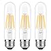 Dimmable Edison Led Tubular Bulb T10, Kohree 6W Vintage Led Filament Light Bulb 60W Incandescent, 2700K Soft White, E26 Medium Base Lamp Bulb for Display Cabinet Showcase Piano