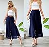 Women's Summer Capris Culottes Chiffon Wide Leg Pa... #2