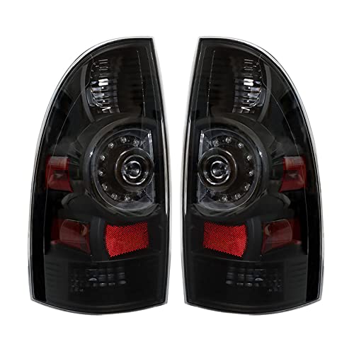 WFLNHB Tail Lights Replacement for 2005-2015 Toyota Tacoma Smoked Rear Brake Lamp Taillights Passenger and Driver Side 8156004160 8155004160