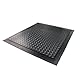 Doortex Anti-Ermüdungsmatte | Arbeitsplatzmatte anti-fatiguemat | 71 x 78 cm | aus 100 % Gummi | schwarz | rechteckig | mit Riffelstruktur
