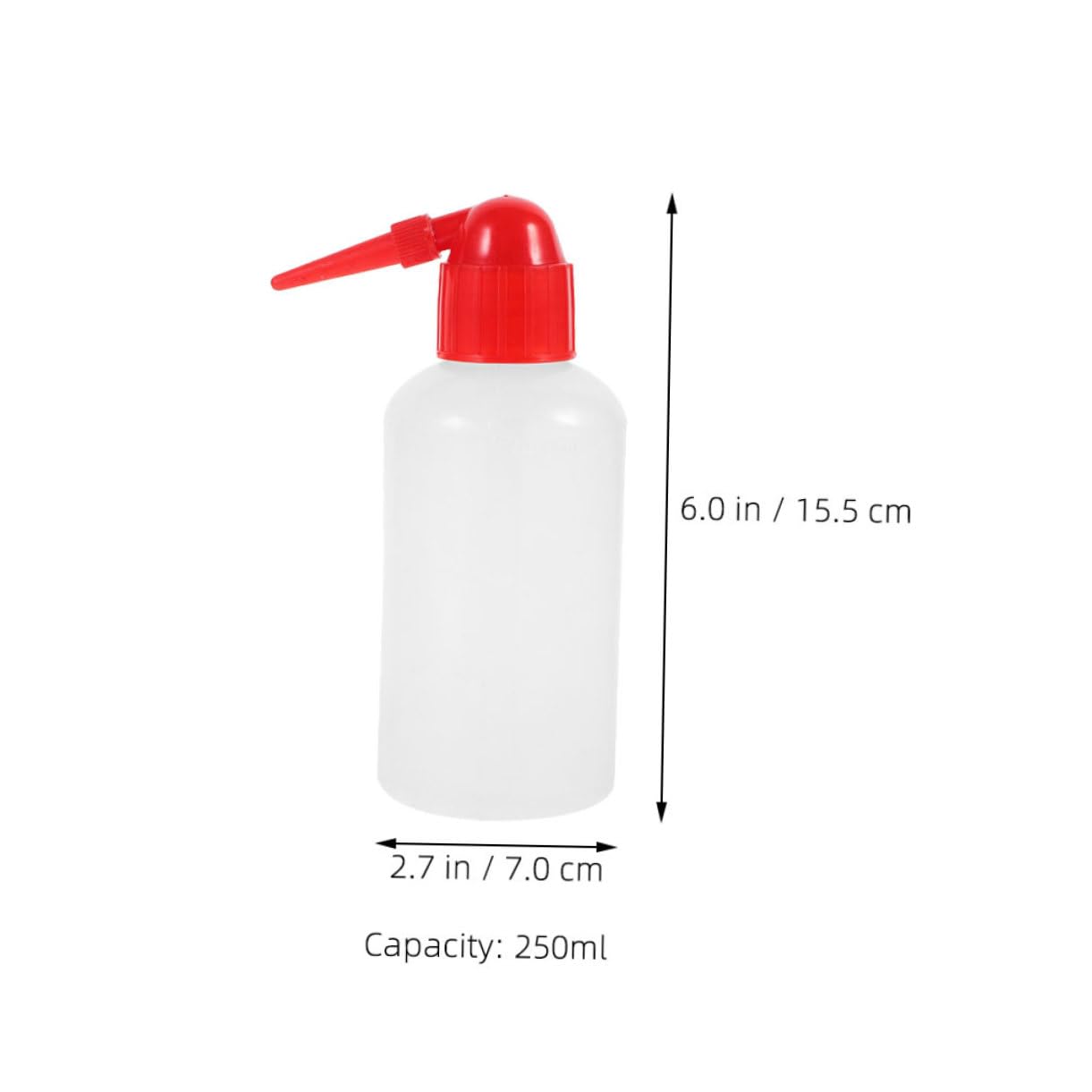PRETYZOOM 6-pack Safety Lab Wash Bottles Plastic Squeeze Bottles Scale Narrow Mouth Sprayer for Cleaning Watering Plants 250ml