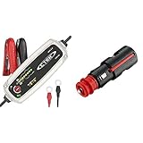 CTEK MXS 5.0 Batterieladegerät Mit Automatischer Temperaturkompensation, 12V 5.0 Amp (EU Stecker) & ProCar 67713010 Pro Car Sicherheits-Universalstecker 16A