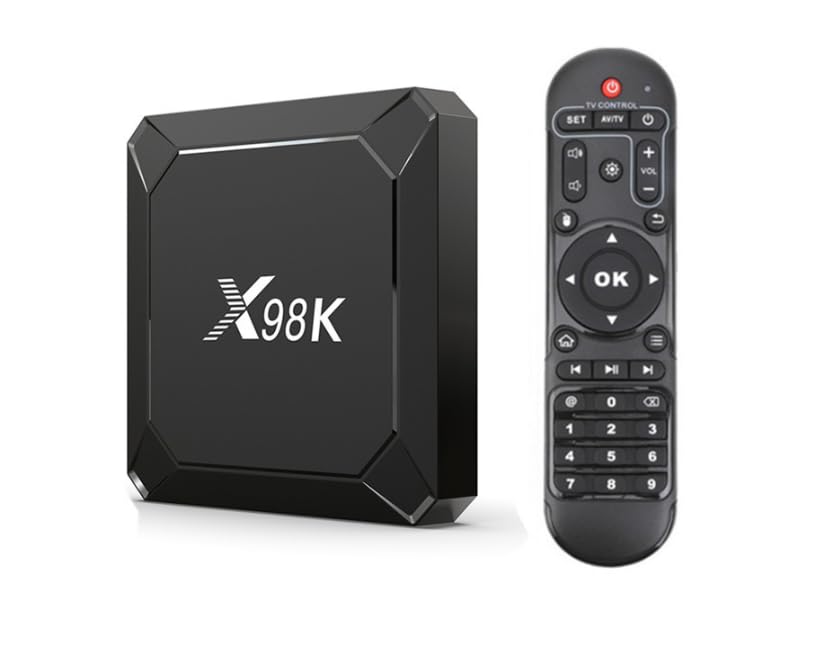 X98K Android TV Box, Android Box 4GB RAM 32GB ROM, RK3528A Quad-Core Dual Wi-Fi 2.4G/5G 3D Ultra HD 8K/ BT 5.0/ 100M LAN/USB 3.0 HDR10 Ultra HEVC (4GB+32GB)