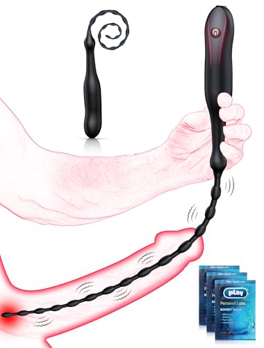 Urethral Dilator Dilatoren für Männer Sounding, Penis Plug Vibrator Harnröhren Dilatatoren Männer, Penis Stimulator Erwachsener Diskrete Anfänger Analperlen Vibrator
