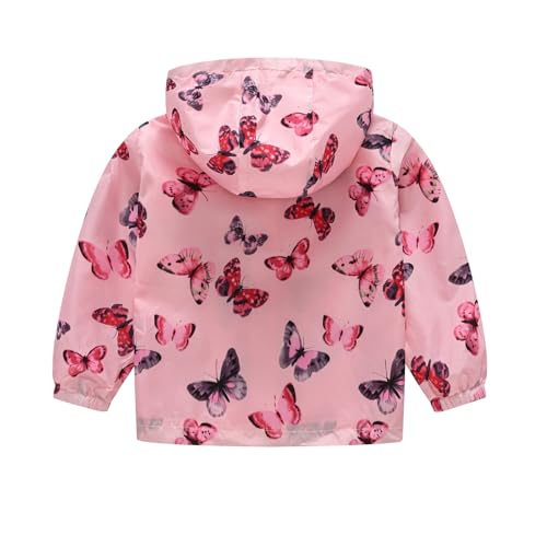 Toddler Girls Boys Cartoon Lightweight Jackets Spring Hooded Windbreaker Summer Zip Up Outerwear2