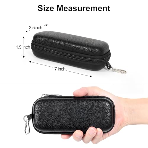 Image of Double Eyeglasses Case Hard Shell Dual Sunglasses Organizer with Zipper Closure Travel Eyewear Storage for Vehicle