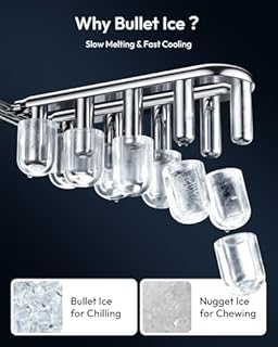 EUHOMY Countertop Ice Maker Machine with Handle, 26lbs in 24Hrs, 9 Ice Cubes Ready in 6 Mins, Auto-Cleaning Portable Ice Maker with Basket and Scoop, for Home/Kitchen/Camping/RV. (Black)