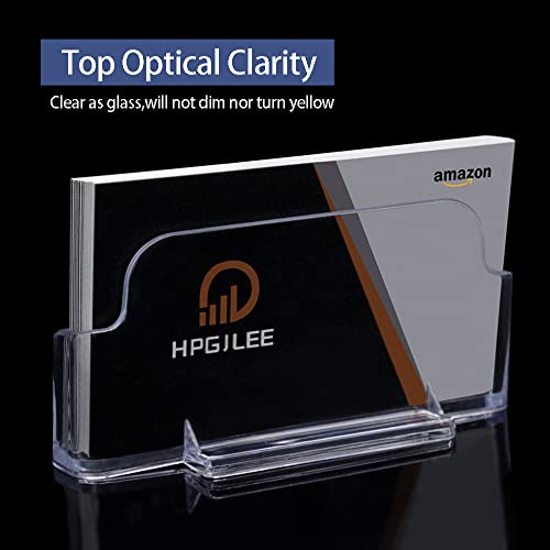 4 Pack Business Card Holder For Desk,Clear Acrylic Business Card Stand Plastic Desktop Business Card Display Holders Office For Exhibition, Home & Office #TOP4