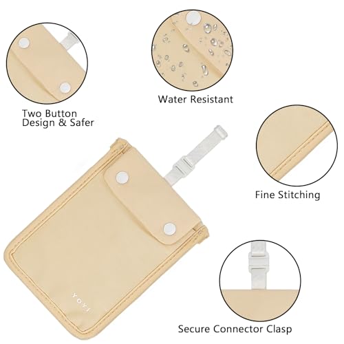 YOYI YOYI RFID Undercover Bra Wallet,Travel Pouch,Secret Pocket - Credit Cards & Money & Valuables with Adjustable,Elastic Strap Suitable for All Bra Sizes Large3
