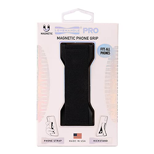 Lovehandle Pro Premium Phone Grip - Phone Strap - Magnetic Phone Mount And Kickstand For Smartphone And Tablet - Black #TOP13