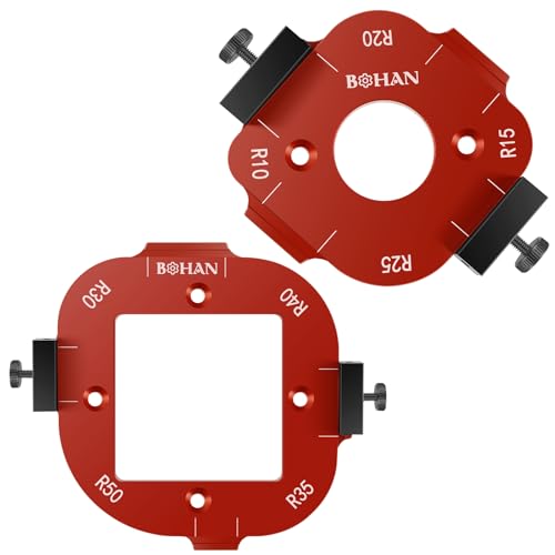 Eckradius-Frässchablonen R10-R50 Aluminiumlegierung Radius Jig Router Templates Radius Jig Router Schablone Corner Radius Jig fur Holzbearbeitung (R10-R50)