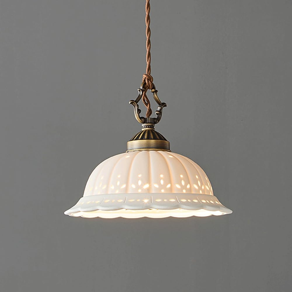 Lampe d'îlot de cuisine lustre rustique en cuivre pour intérieur chic