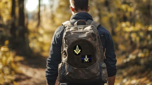 Écusson brodé drapeau maçonnique boussole pour réparer ou décorer vos vêtements