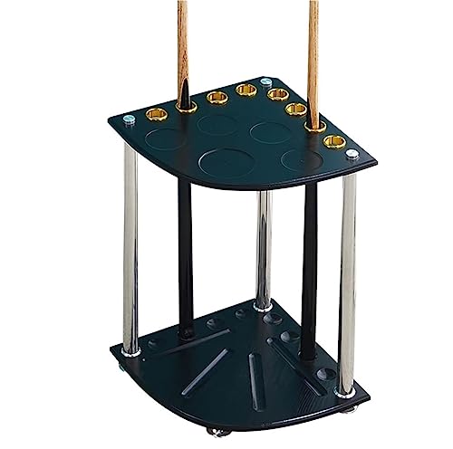 Fishing Golf Clubs Game Hall Or Billiard Room Club Pool Table Accessories, Billiard Accessories, Pool Cue Rack Holds 8 Cue Full Ball(Black)