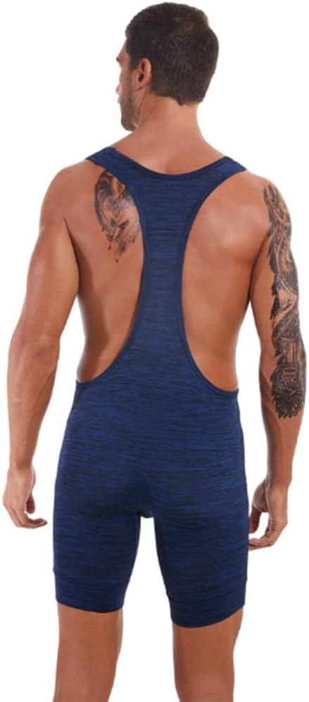 Shapewear Sexy Men Wrestling Singlet Jockstrap Bodysuit Active Underwear