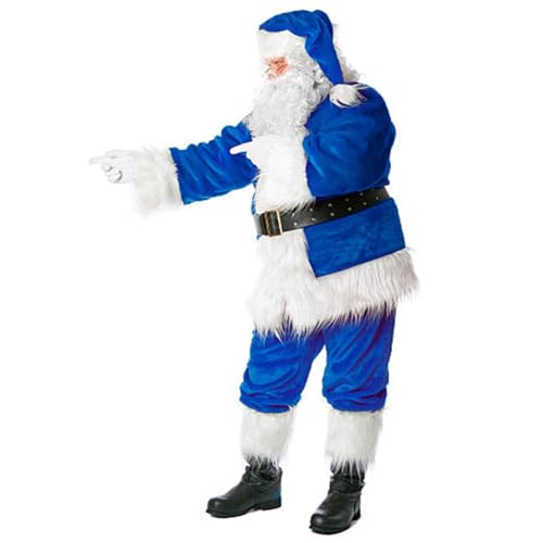 FairyHover Weihnachtsmann Kostüm 7Tlg Set Nikolaus Kostüm Herren...