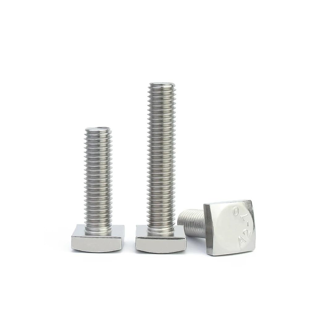 M6 M8 304 Stainless Steel Square Head Bolts with Small Head GB35 (50,M8 x 12mm)