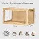 Holz Hamsterkäfig groß für syrische Hamster, Zwerg Hamster und Meerschweinchen – 100 x 50 x 50 cm Hamsterkäfige transparenter Kleintierkäfig (Die haustür)