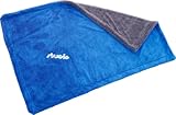 Seca tu coche de una pasada Toalla Microfibra Bicolor  Seca Completamente tu Coche de una pasada  Máximo Grosor 1400GSM  Azul & Gris  Tamaño XXL 500x800mm