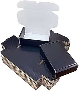 BLACK Gift Cardboard Boxes Shipping Mailing Postal Box Small Medium & Large Tuck In Flaps (10" x 7" x 3", 10)