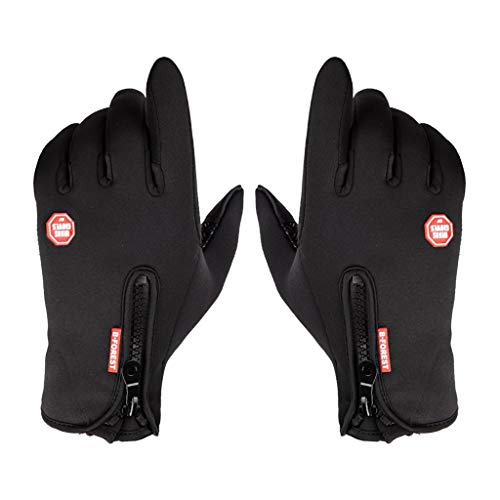 Generic Luvas Luvas Térmicas Quentes de Dedo Completo Ecrã Táctil Luva Antiderrapante Preta - M