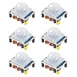MELIFE 6pcs HC-SR501 PIR Infrared Sensor IR Human Body Motion Module.- Blue