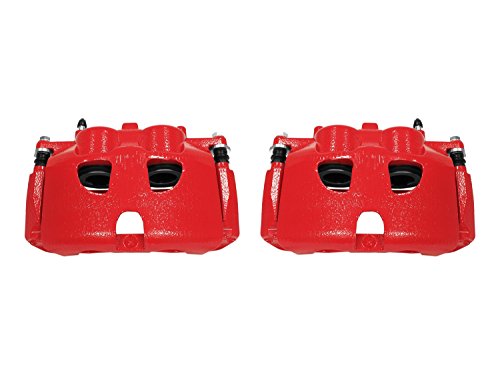 Power Stop Front S5236 Pair of High-Temp Red Powder Coated Calipers For Ford Expedition 2010-2021, Ford F-150 2010-2011, Lincoln Navigator 2010-2021 [Model Specific]