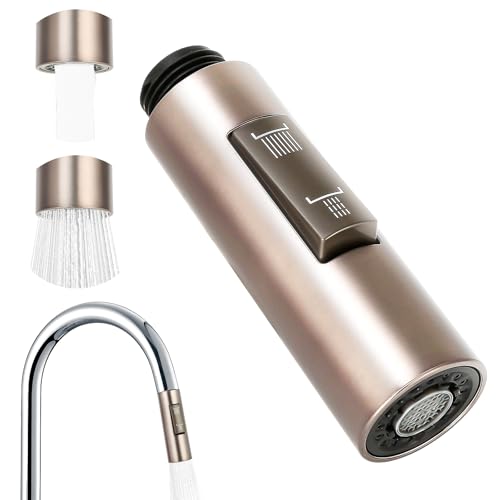Brausekopf Küchenarmatur, Wasserhahn Ersatz mit 2 Modi Verstellbar, Handbrause Wassersparer für Wasserhahn, Herausziehbarer Geschirrbrause Ersatzkopf für Brause Küche Bad Aufsatz