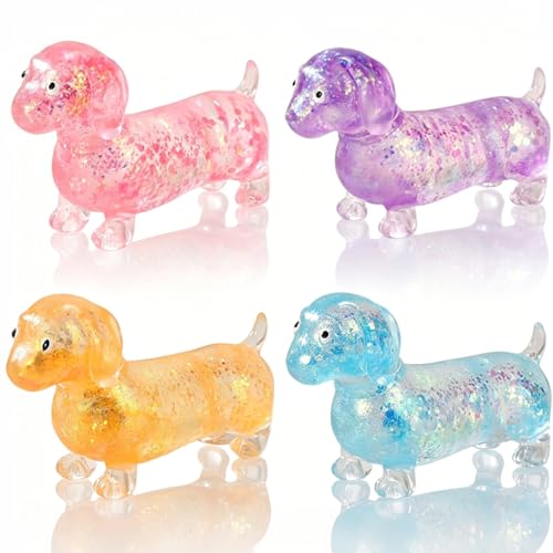 4PCS Dachshund Squishies, Squishies Slow...