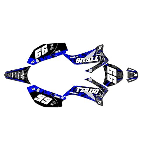 Kalair GFX Graphics Kit for Yamaha TTR110 (2008+) REVOLT Series Blue 09 Mil - Dirt pit bike motorcycle stickers, dirtbike racing automotive decal motocross accessories no-plastics
