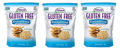 Miltonâ€™s Gluten Free Crackers (Everything). Everything Bagel-Inspired Gluten-Free Grain Baked Crackers (Pack of 3, 4.5 Ounces).