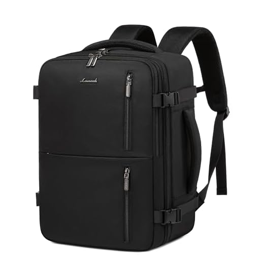 LOVEVOOK Mochila Cabina Avion 40x20x30, Ryanair Vueling, Mochila Viaje Mujer Hombre 24L, Impermeable, con puerto USB, Maleta de Mano, Travel Backpack 14”, Trabajo Negocios Escuela, Negro
