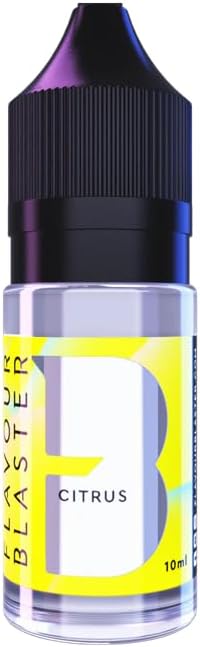 FLAVOUR BLASTER Citrus Aromatic Refill for Cocktail Smoke Bubble Gun - 10ml | Elevate Drinks & Food with Fresh & Sweet Fruit Flavours | 250 Aroma Clouds per Bottle | Vegan, Pure & Natural Ingredients