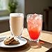 MESNEY 17oz Double Walled Glass Coffee Mugs, Insulated Clear Cappuccino Latte Glass Coffee Mugs for Home, Cafe & Restaurant, Durable Stackable Drinking Glasses